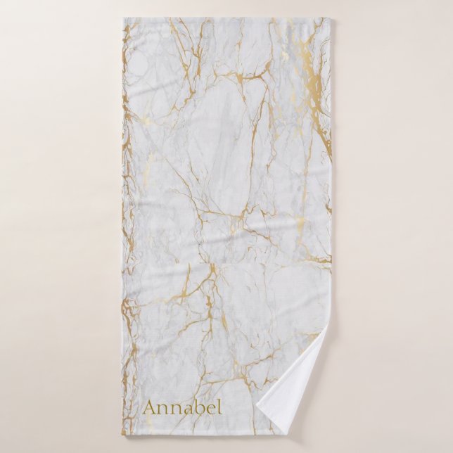 Gimnasio personalizado, de tonos grises claros y d (Toalla de baño)