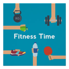 Gimnasio Poster 20" x 20", papel Poster (semibrill