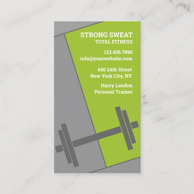 Gimnasio Tarjeta de presentación (Anverso)