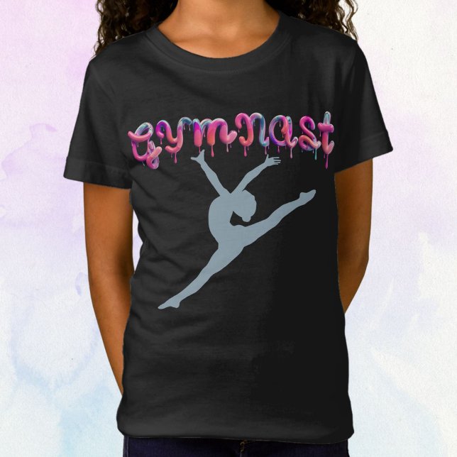 Gimnast Paint Drips Gymnastics Salta Camiseta (Subido por el creador)