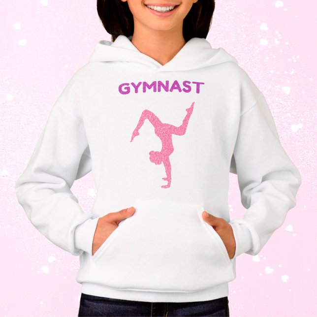 Gimnast Pink & Purple Sparkle Hoodie (Subido por el creador)