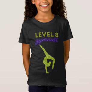 Gimnasta De Nivel 8 En Camiseta De Oro