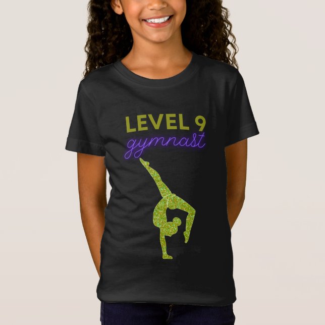 Gimnasta De Nivel 9 En Camiseta De Oro (Anverso)