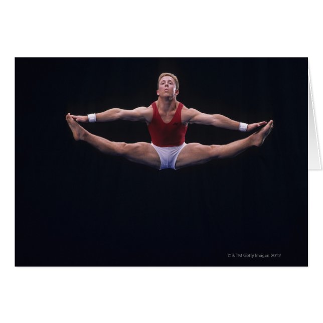 Gimnasta masculina actuando en el ejercicio del su (Anverso (Horizontal))