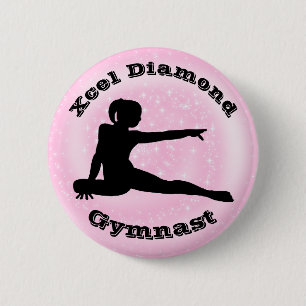 Gimnasta Xcel Diamond - botón Gimnasia de Chicas