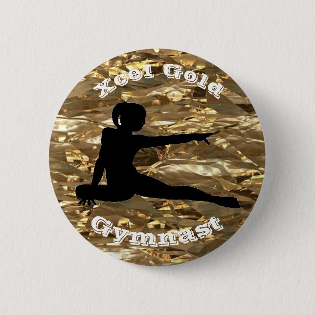 Gimnasta Xcel Gold - botón Gimnasia de Chicas (Anverso)
