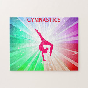 Gimnastic luces puzzle con gimnasta.