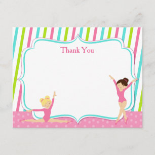Gimnástico gracias las tarjetas