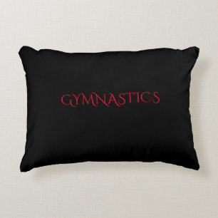 GIMNASTICS almohada de tiro negro.