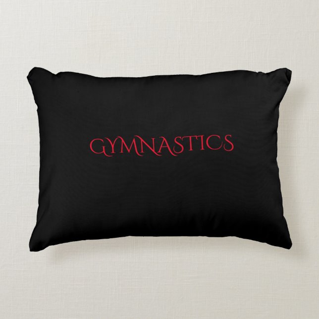 GIMNASTICS almohada de tiro negro. (Anverso)