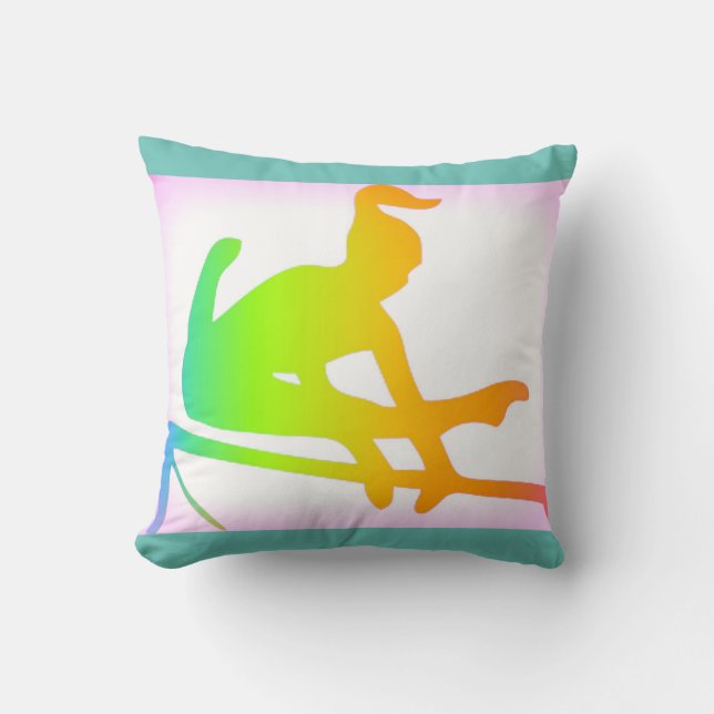 ¡GIMNASTICS colorida almohada de tiro! (Anverso)