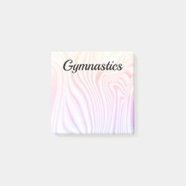 GIMNASTICS coloridas Notas posteriores a Ti 3" X 3