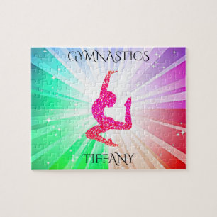 "GIMNASTICS" luces puzzle con gimnasta.