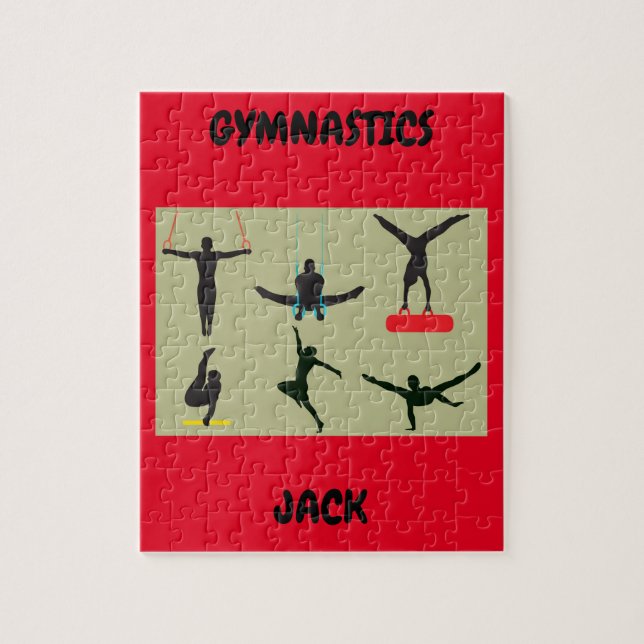 "GIMNASTICS puzzle para niños con nombre personali (Vertical)