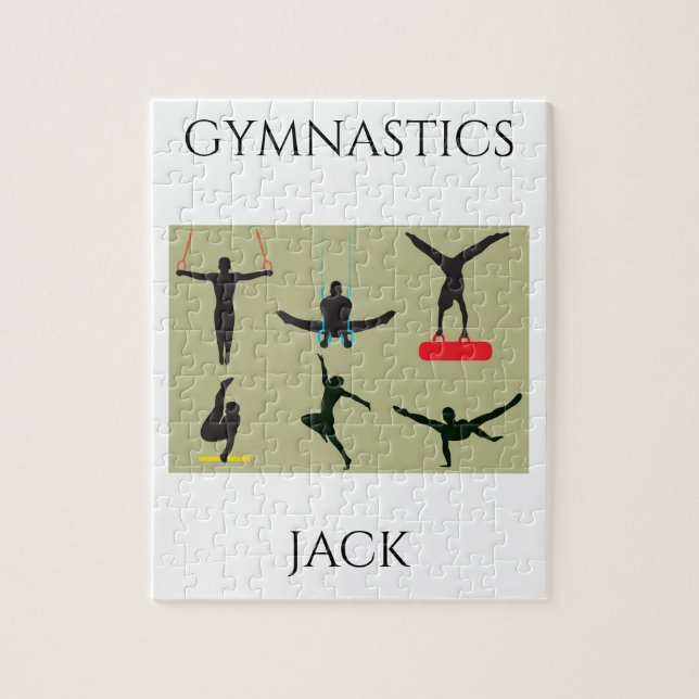 "GIMNASTICS puzzle para niños con nombre personali (Vertical)