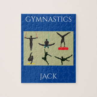 "GIMNASTICS puzzle para niños con nombre personali