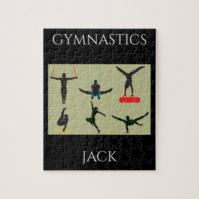 "GIMNASTICS puzzle para niños con nombre personali (Vertical)
