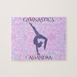 GIMNASTICS rompecabezas pastel con nombre personal