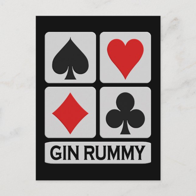Gin Rummy postal (Anverso)