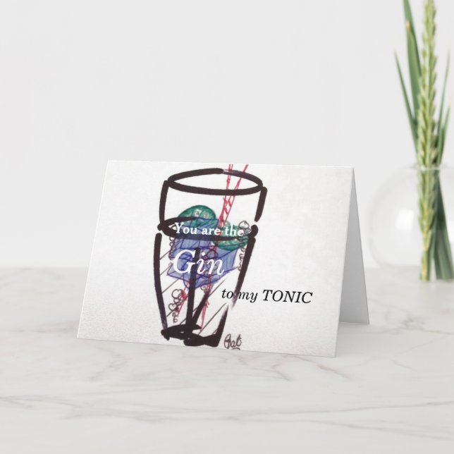 Ginebra y tarjeta de cumpleaños del tónico (Anverso)