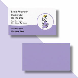 Ginecólogo Obstetrista Tarjetas de Negocio Moderna