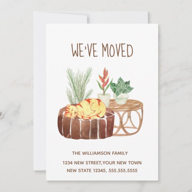 Ginger Cat hemos movido la Invitación en movimient (Anverso)