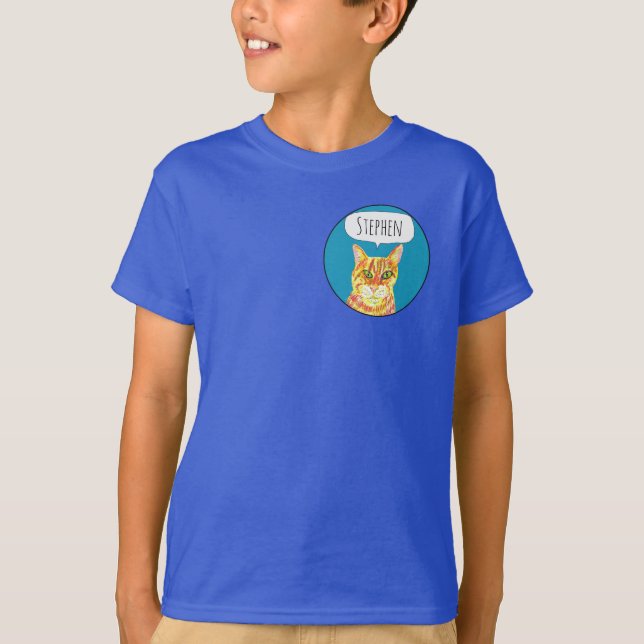Ginger gato nombre camiseta niños (Anverso)
