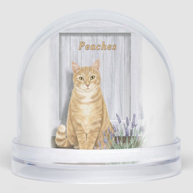 Ginger Tabby Cat at Lavender Door Personalized (Anverso)