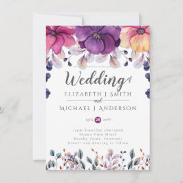 Ginger Wedding, Naranja rosa de Fuchsia, invita a 
