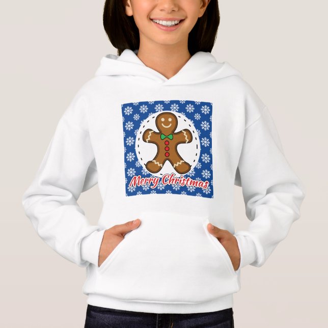 Gingerbread - Blue Snowflakes Pattern - Merry Xmas (Anverso)