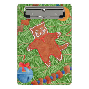 GINGERBREAD KITTY Mini Portapapeles