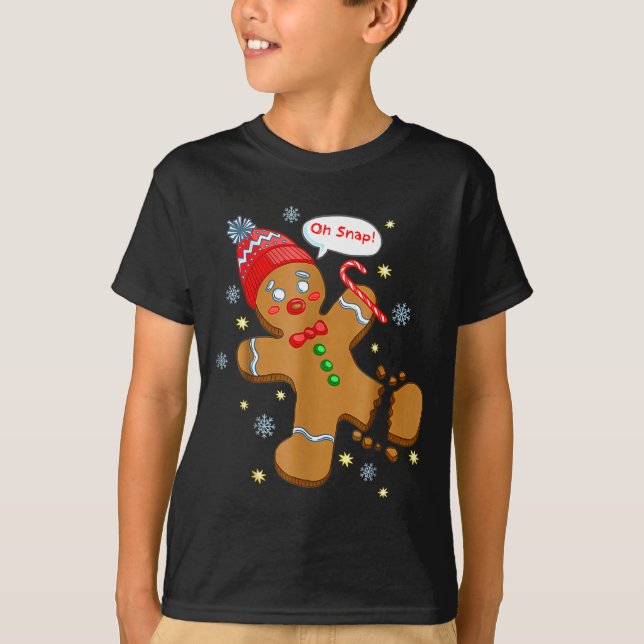 Gingerbread Man Cookie Ugly Sweater Oh Snap Christ (Anverso)