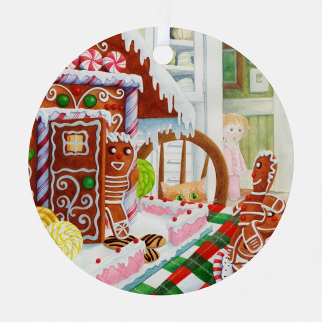 GINGERBREAD SORPRESA Ornamento Metalizado de Círcu (Anverso)