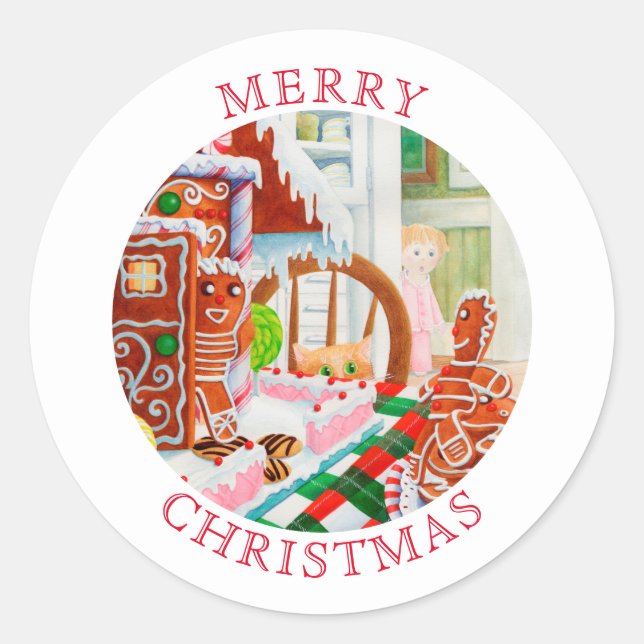 GINGERBREAD SORPRESA Sellos para sobres redondos p (Anverso)