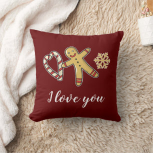 Gingerbreadman Love Cojín decorativo