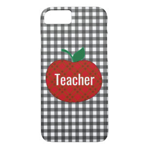 Gingham Apple iPhone 8 funda del profesor
