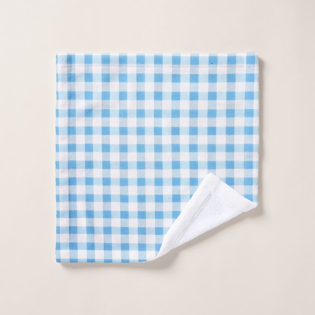 Gingham azul bebé (Toallita)