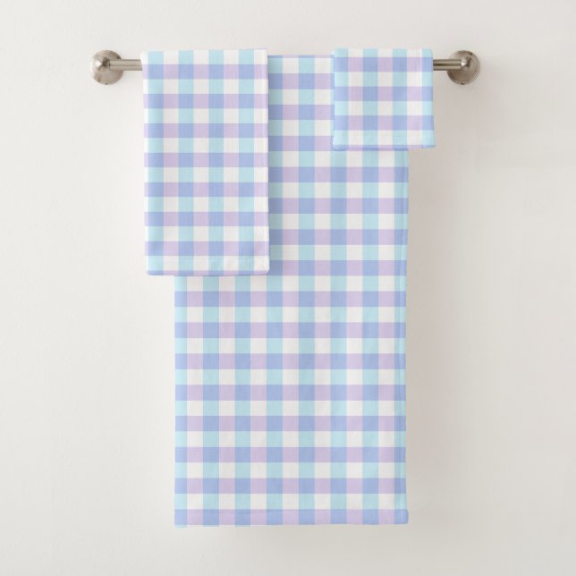 Gingham Azul y Púrpura Pastel (In situ)