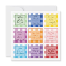 Gingham Baby Birth anuncio basado en la fe