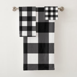 Gingham Buffalo a Cuadros en Blanco y Negro