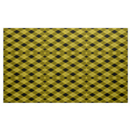 Gingham Check Tela de patrón amarillo y negro