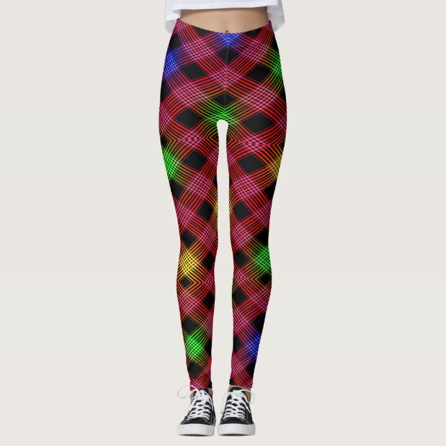 Gingham Checkered Multicolored Leggings (Anverso)