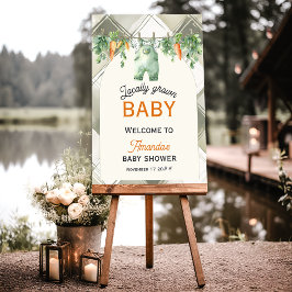 Gingham Clothesline Baby Shower de crecimiento loc