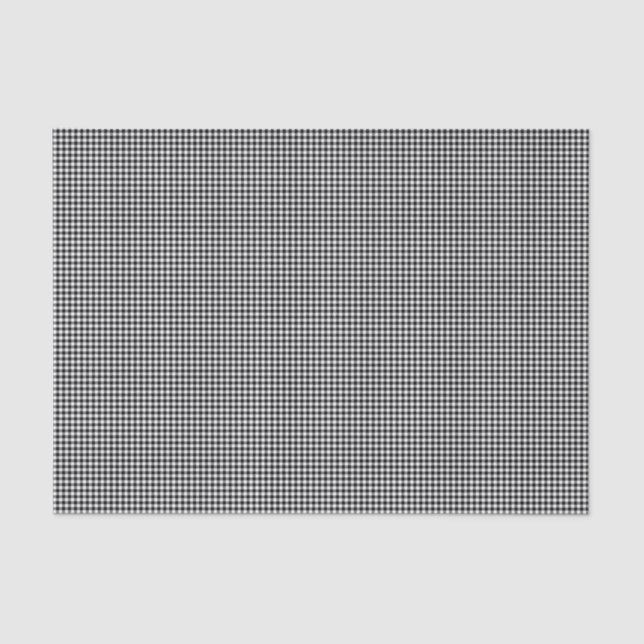Gingham, PAPEL WRAP DE TISSUE negro-blanco (Anverso)