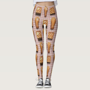 gingham pollo waffles leggings