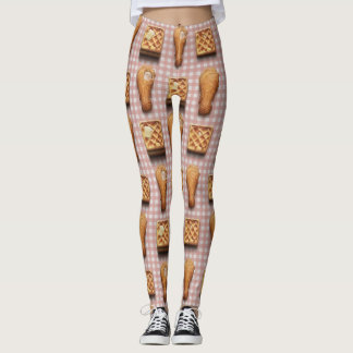 gingham pollo waffles leggings