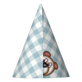Gingham Teddy Bear Fiesta gorra