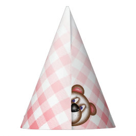 Gingham Teddy Bear Fiesta gorra