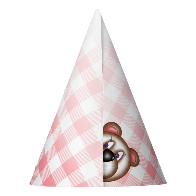 Gingham Teddy Bear Fiesta gorra (Reverso)