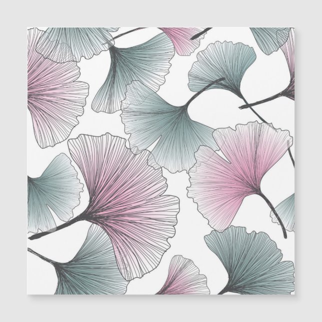 Gingko biloba dibujado a mano. (Anverso)